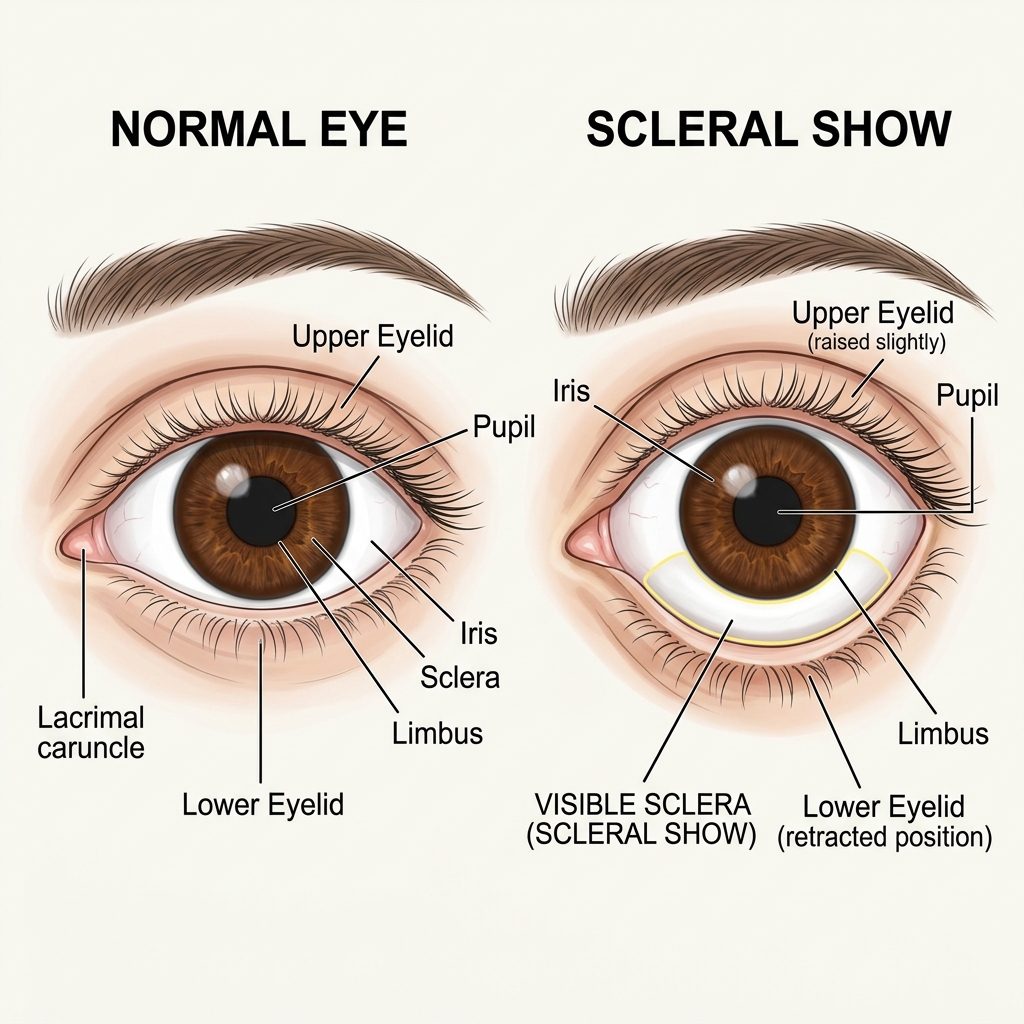 scleral show Explained Causes, Beauty Trends, and Treatment Options