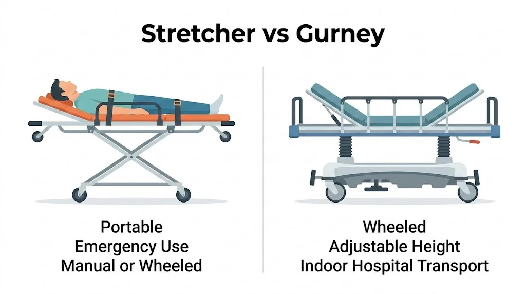 Stretcher vs Gurney: Key Differences You Should Know in Medical Transport